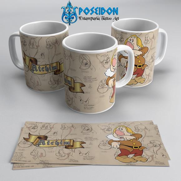 Caneca Branca - Coleção 7 Anões - ATCHIM