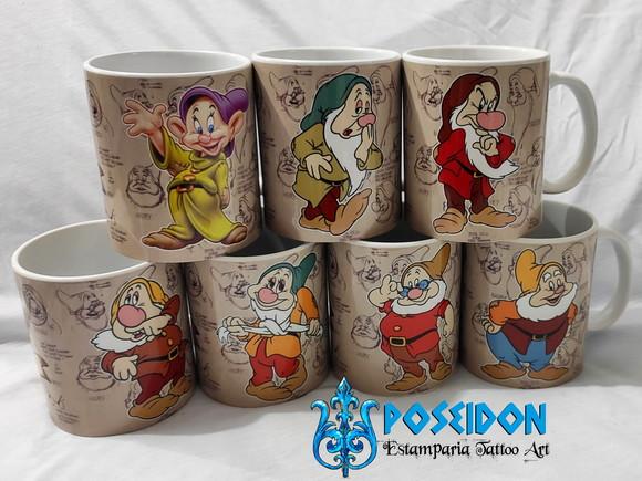 Caneca Branca - Coleção 7 Anões - Branca de Neve