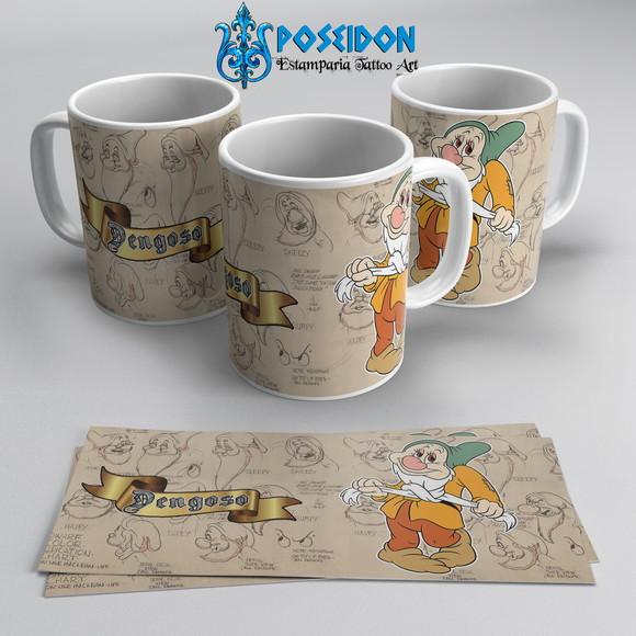 Caneca Branca - Coleção 7 Anões - DENGOSO