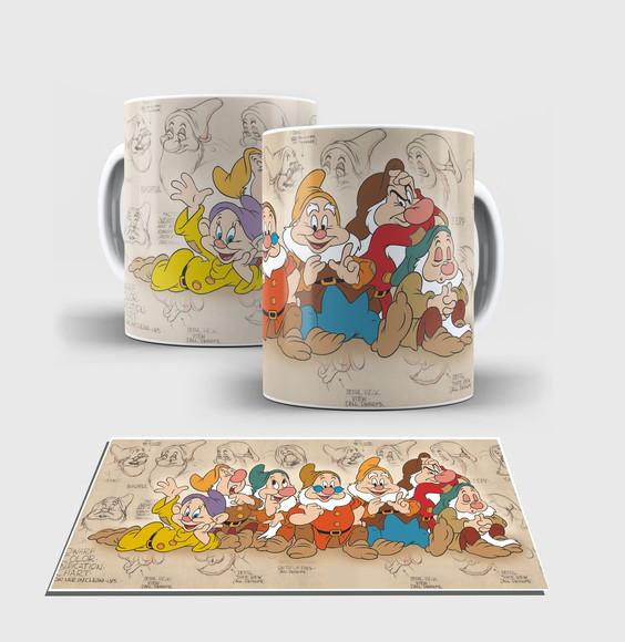 Caneca Branca - Coleção 7 Anões - Grupo