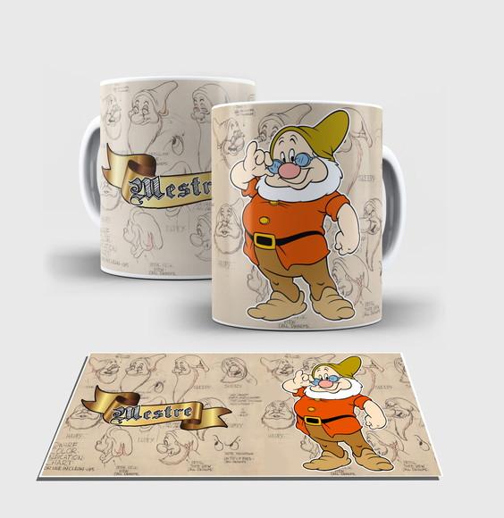 Caneca Branca - Coleção 7 Anões - MESTRE