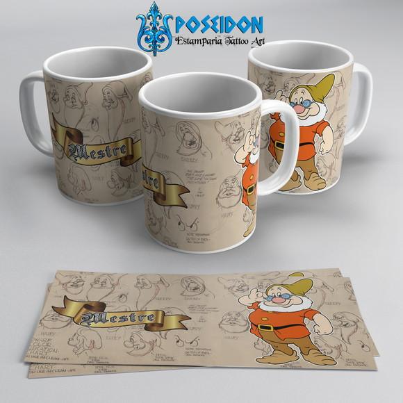 Caneca Branca - Coleção 7 Anões - MESTRE