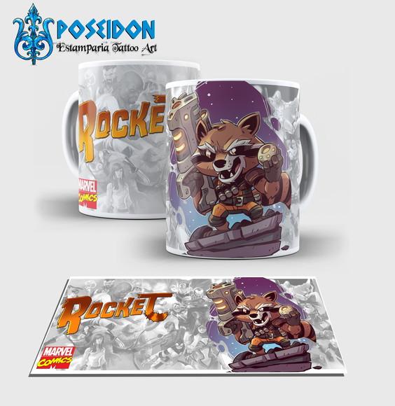 Caneca Branca - Coleção MARVEL - Rocket