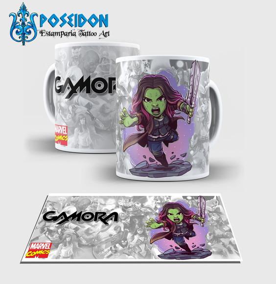 Caneca Branca - Coleção MARVEL - Gamora