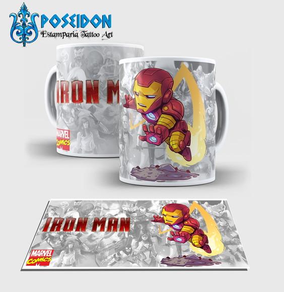 Caneca Branca - Coleção MARVEL - Homem de Ferro