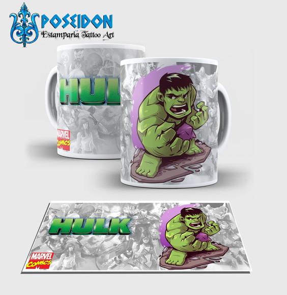 Caneca Branca - Coleção MARVEL - Hulk