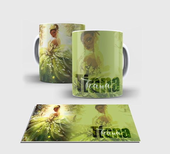 Caneca Branca - Coleção Princesa - Tiana
