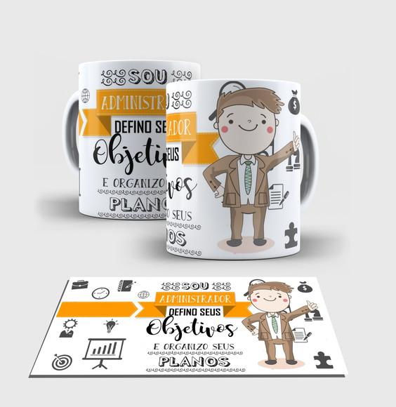 Caneca Branca - Coleção Profissões - ADMINISTRADOR