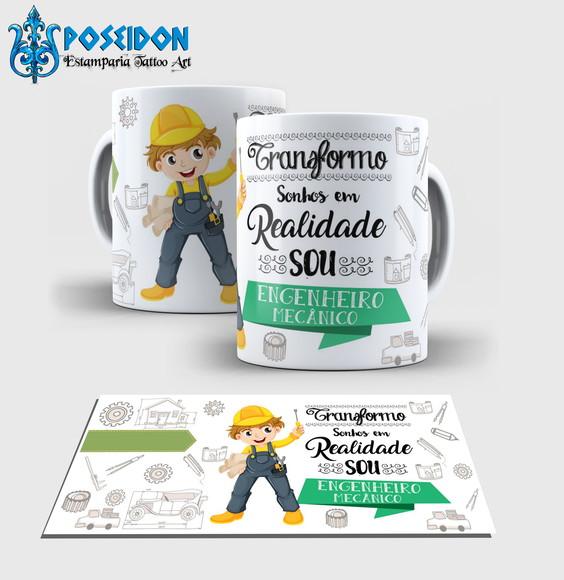 Caneca Branca - Coleção Profissões - Engenheiro Mecanico