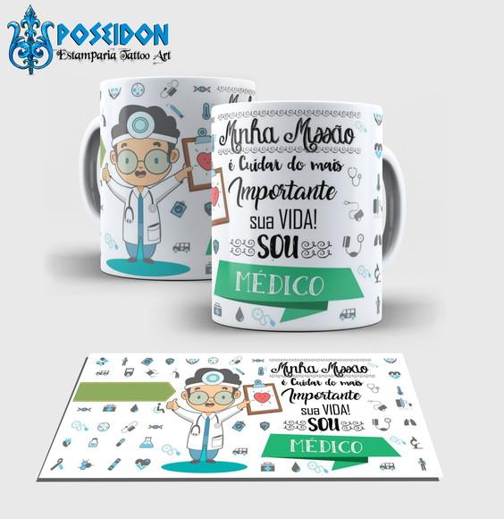 Caneca Branca - Coleção Profissões - MÉDICO