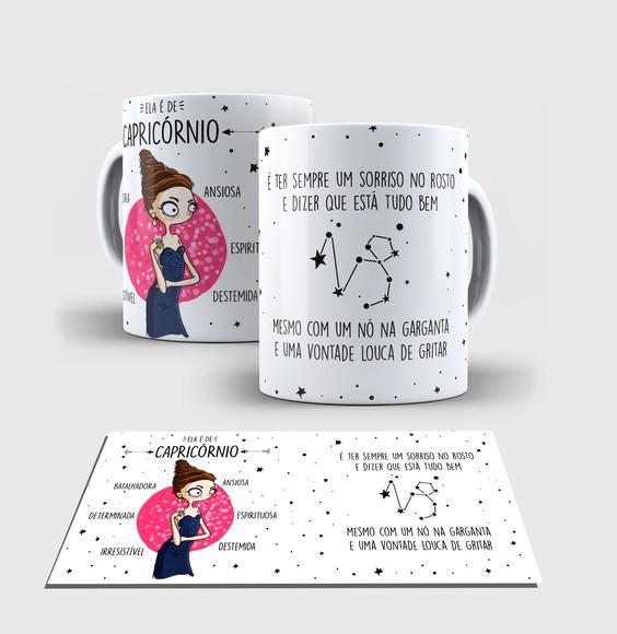 Caneca Branca - Coleção Signos - CAPRICÓRNIO
