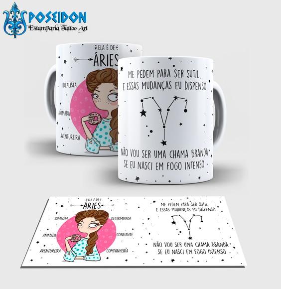 Caneca Branca - Coleção Signos - ARIES