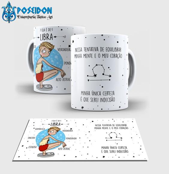 Caneca Branca - Coleção Signos - LIBRA