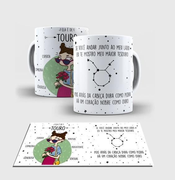 Caneca Branca - Coleção Signos - TOURO