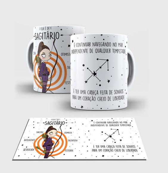 Caneca Branca - Coleção Signos - SAGITÁRIO