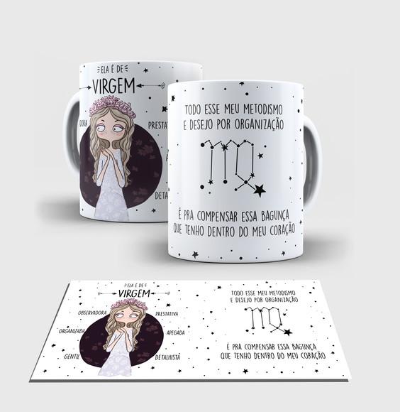 Caneca Branca - Coleção Signos - VIRGEM