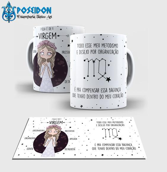 Caneca Branca - Coleção Signos - VIRGEM