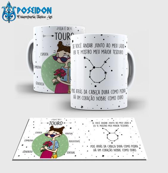 Caneca Branca - Coleção Signos - TOURO