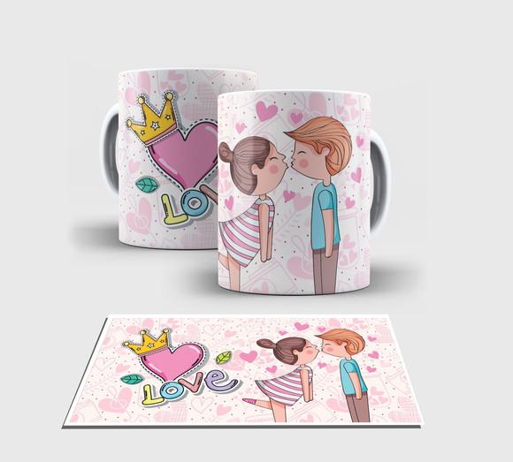 Caneca Branca - Dia dos Namorados arte 01