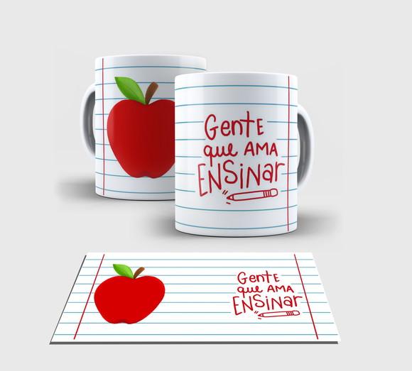 Caneca Branca - Gente que ama ensinar
