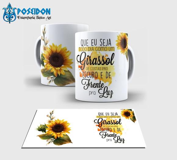 Caneca Branca - Girassol