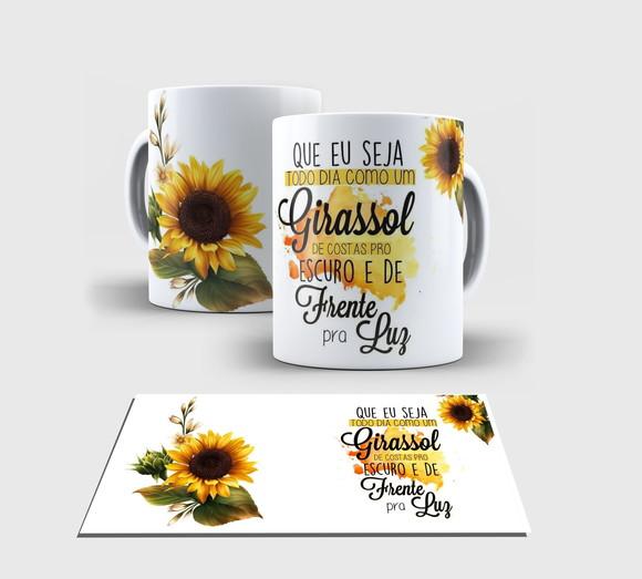 Caneca Branca - Girassol