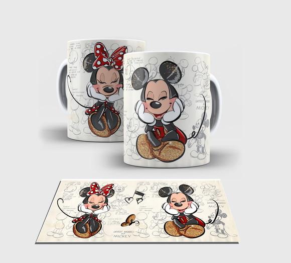 Caneca Branca - Mickey e Minnie