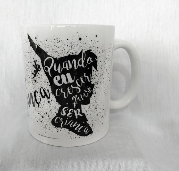 Caneca branca - QUANDO EU CRESCER QUERO SER CRIANÇA