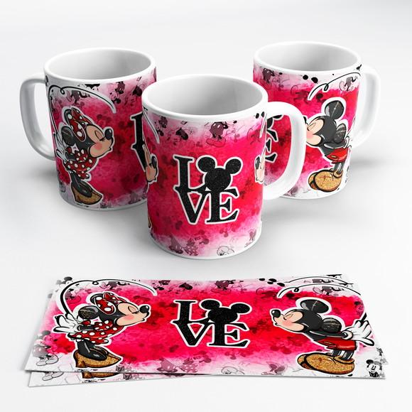 Caneca Branca - Love Mickey