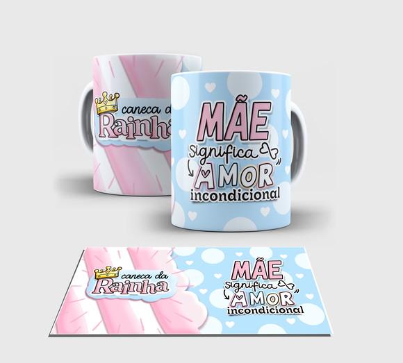 Caneca Branca -feliz Dia das Mães