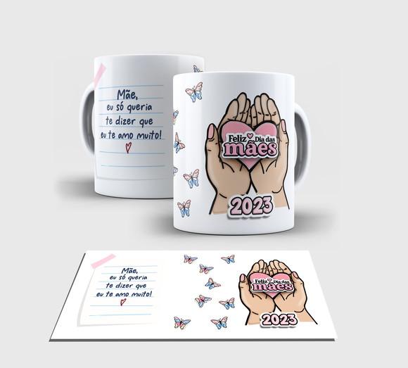 Caneca Branca -feliz Dia das Mães A3