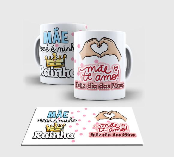 Caneca Branca -feliz Dia das Mães A10