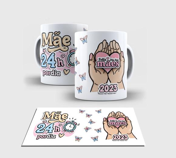 Caneca Branca -feliz Dia das Mães A2