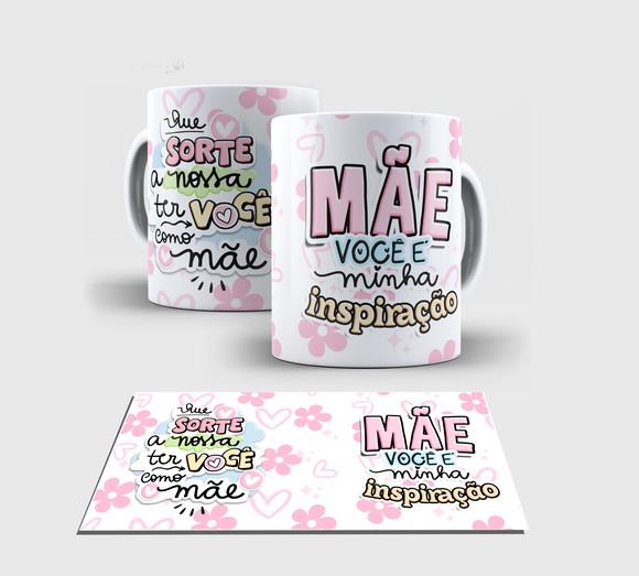 Caneca Branca -feliz Dia das Mães A4