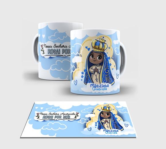 Caneca Branca -nossa Senhora Aparecida Ns3