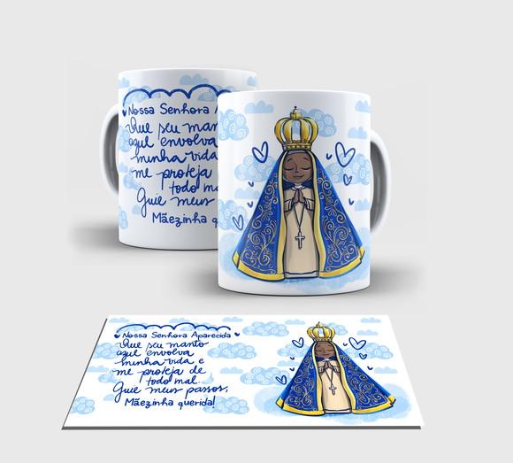 Caneca Branca -nossa Senhora Aparecida Ns1
