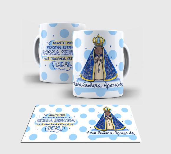 Caneca Branca -nossa Senhora Aparecida Ns6