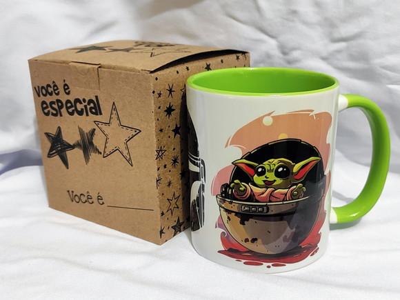 Caneca Colorida - Mandaloriano E Groo