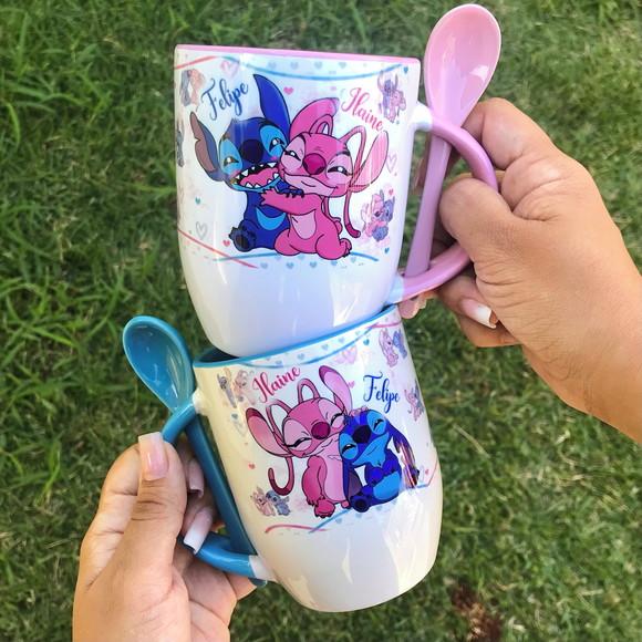 Caneca com colher personalizada - Sticht e Angel