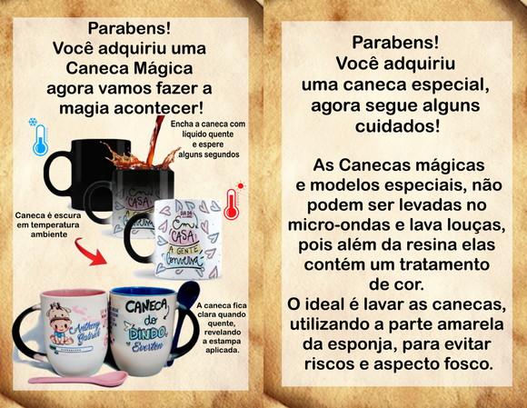 Caneca mágica c/ colher - Dinda OU Dindo