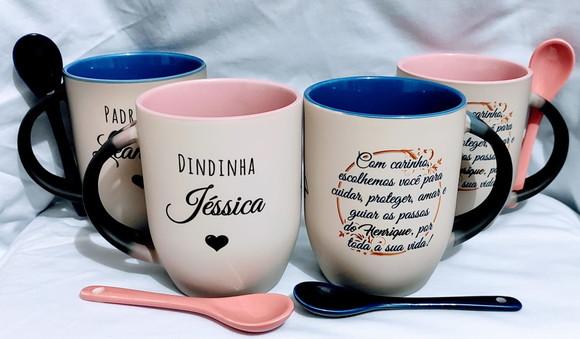 Caneca Mágica c/ Colher - Madrinha ou Padrinho