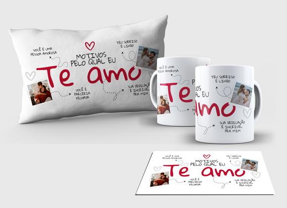 Kit Almofada e Caneca - Love12