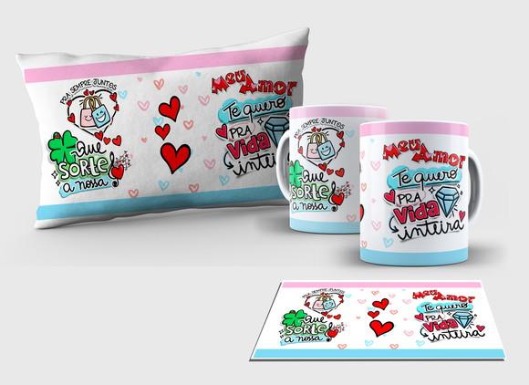 Kit Almofada e Caneca - Love11