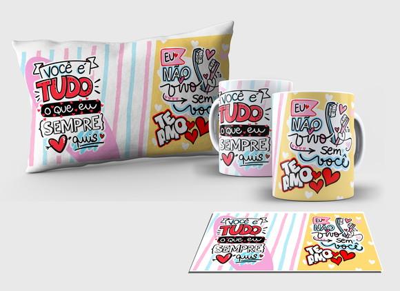 Kit Almofada e Caneca - Love8