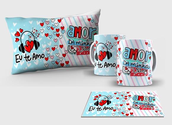 Kit Almofada e Caneca - Love7