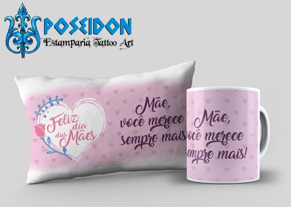 Kit Caneca + Almofada Personalizada dia das Mães