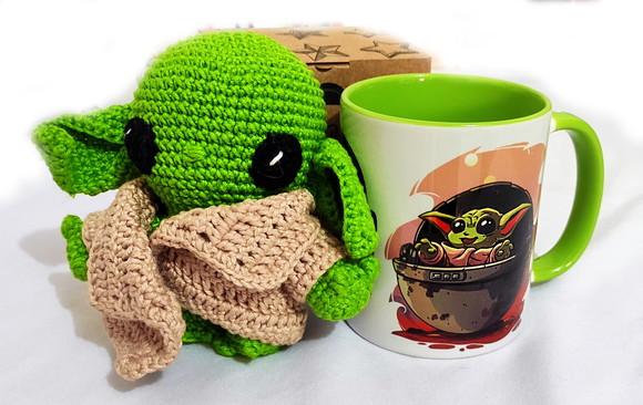Kit Caneca com amigurumi