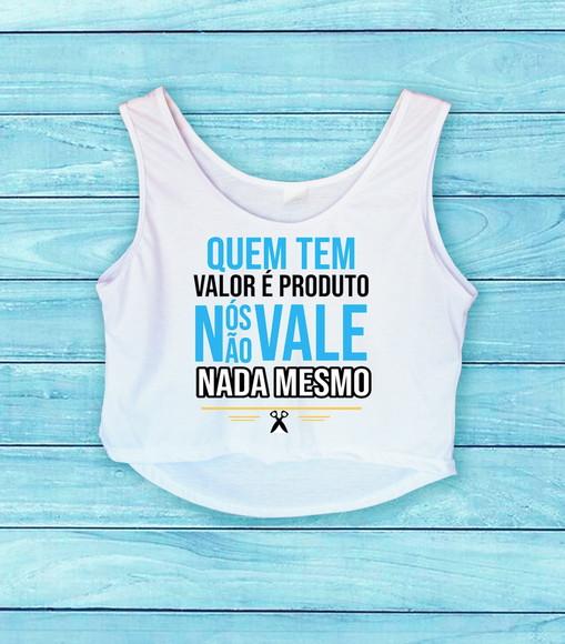 Regata Cropped frases de Carnaval