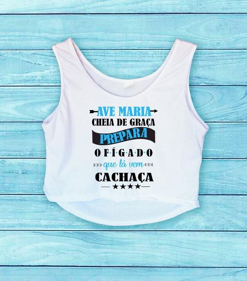 Regata Cropped lá Vem Cachaça