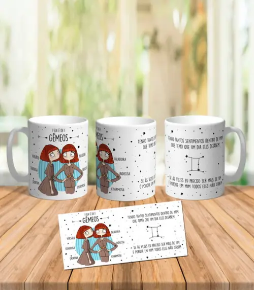 Arte Digital Caneca Colecão - Signos01